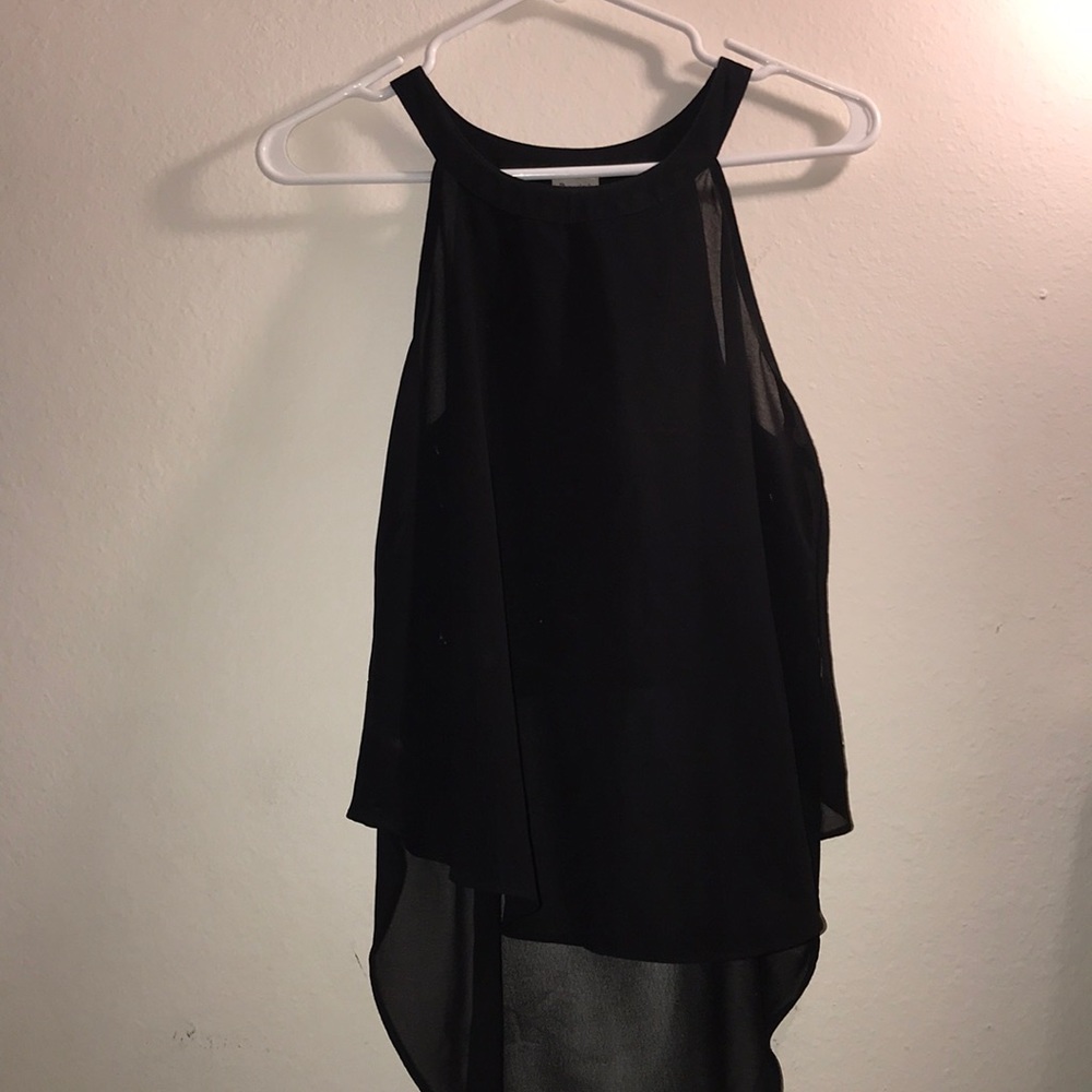 Black sheer blouse